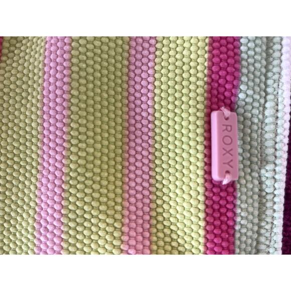 ROXY Soul Bikini Seacrest Stripe 2 Piece Set Large L Bralette Top Hipster Bottom - Picture 7 of 10